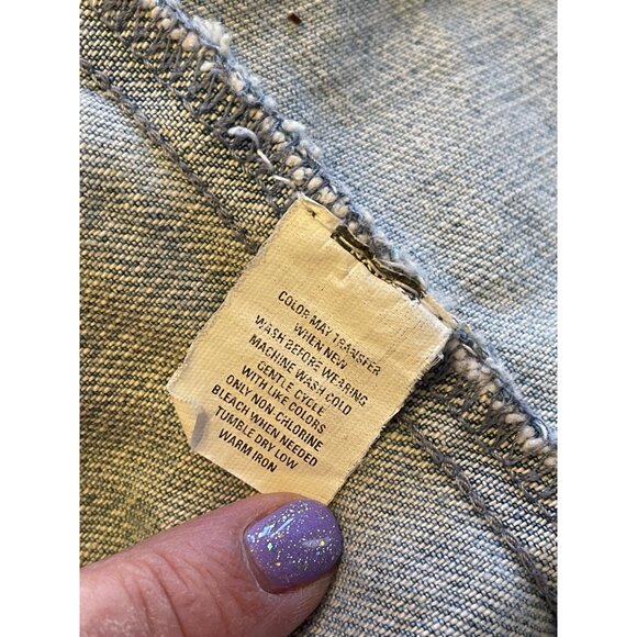 Aeropostale Y2K denim jean jacket Medium light wash distressed Cotton - Picture 10 of 12